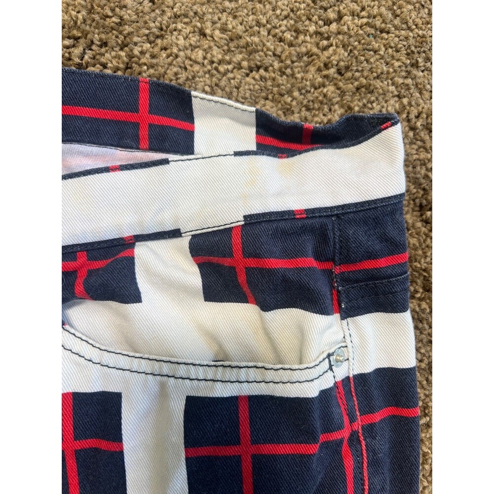 KENZO Checkered Blue, Red and White Pants - Size 34 - Picture 3 of 9